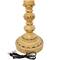 Brown Polystone Turned Style Floor Lamp with Drum Shade 16" x 16" x 60"